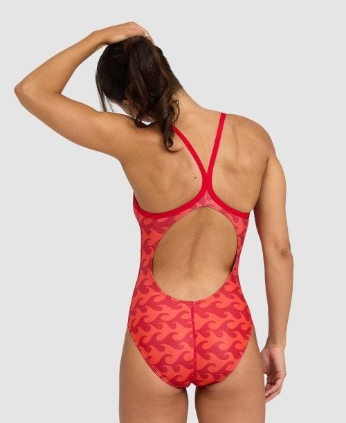 Arena Ride The Wave Light Drop Back One Piece Red / Red | TWDSCZE-64