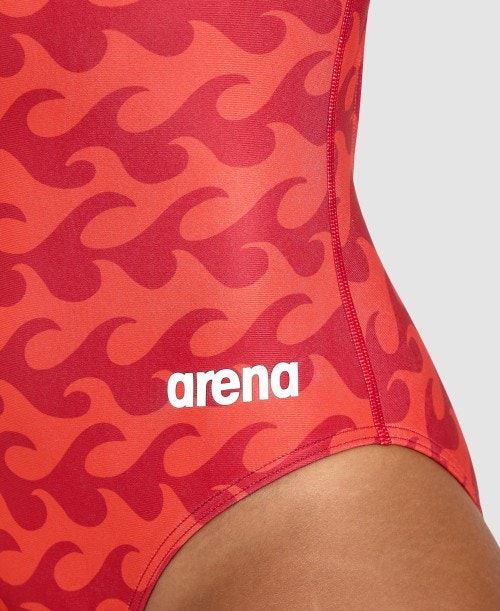 Arena Ride The Wave Light Drop Back One Piece Red / Red | TWDSCZE-64