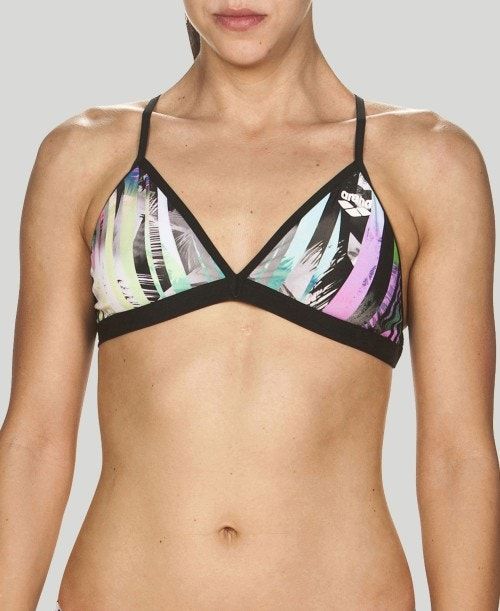 Arena Riviera Tie Back Top Black / Multicolor | UHTOEVX-29