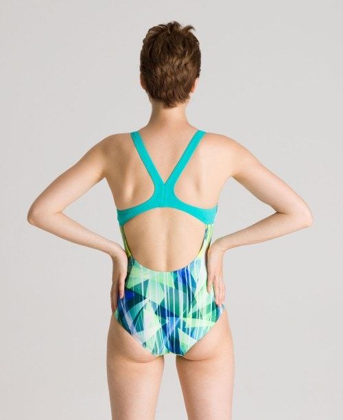 Arena Shading Prism Swim Pro Back- Maxlife Mint / Multicolor | NKUERBP-38