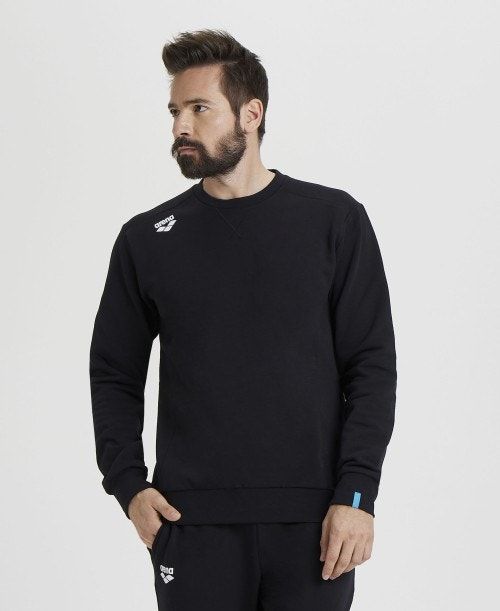 Arena Solid Crewneck Black | IWTRJZG-07