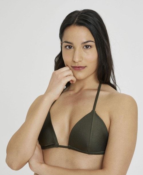 Arena Solid Triangle Bikini Dark Olive | CLATSVE-03