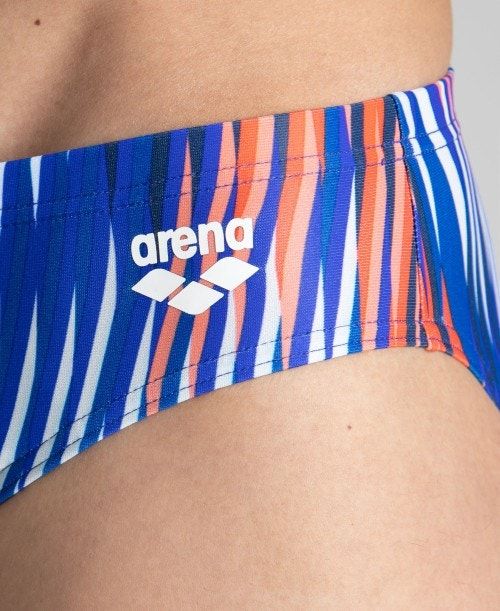 Arena Speed Stripes Brief Navy / Multicolor Red | UZTGSER-58