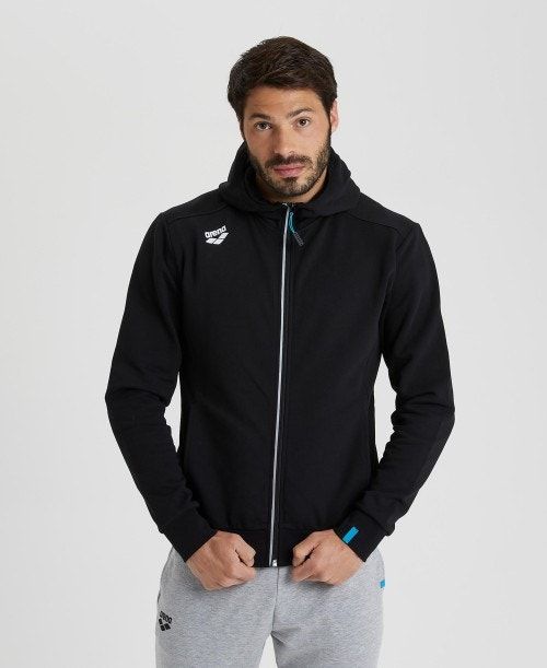 Arena Team Hooded Jacket Panel Black | BTRJSFL-69