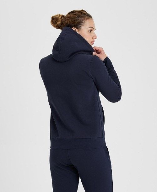 Arena Team Hooded Jacket Panel Navy | VBYNXUG-86