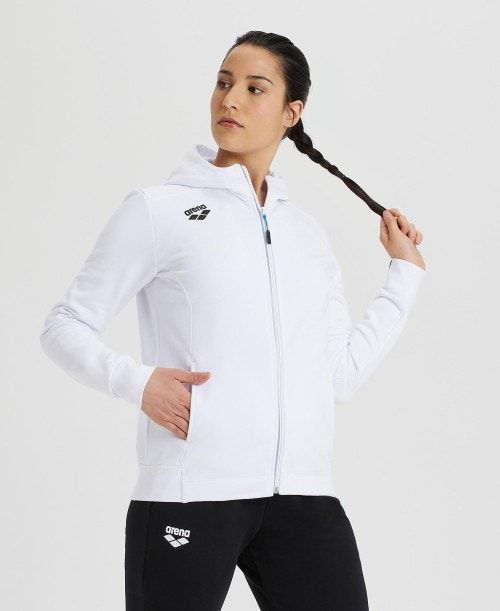 Arena Team Hooded Jacket Panel White | VIYGSFN-21