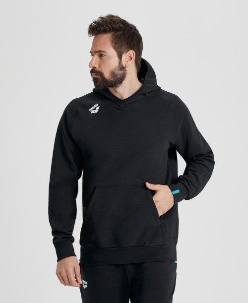 Arena Team Hooded Sweatshirt Panel Black | CBNKXAI-71