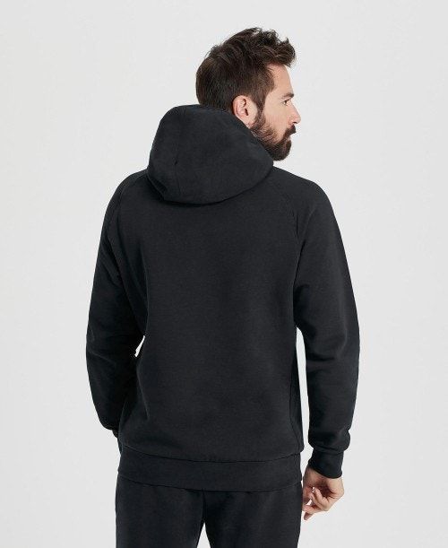 Arena Team Hooded Sweatshirt Panel Black | CBNKXAI-71