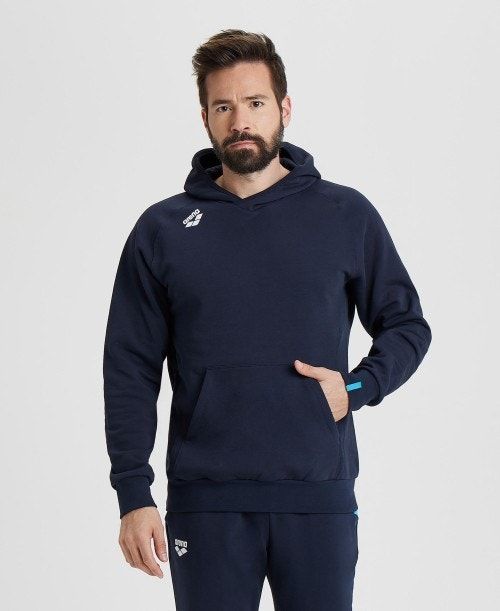 Arena Team Hooded Sweatshirt Panel Navy | DWRAOQS-65