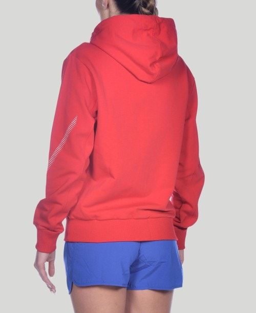 Arena Team Line Hooded Jacket Red | TRGQWPC-96