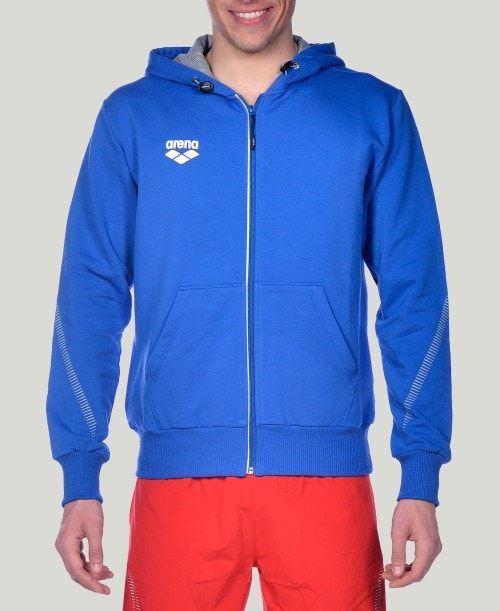 Arena Team Line Hooded Jacket Royal | OWKXMEU-36