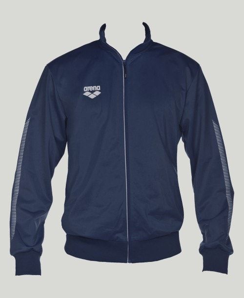 Arena Team Line Knitted Poly Jacket Navy | XZWFHJV-45