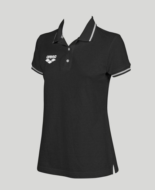 Arena Team Line Short Sleeve Polo Black | AJTDZWS-13