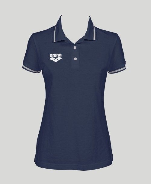 Arena Team Line Short Sleeve Polo Navy | QNBMXOA-34