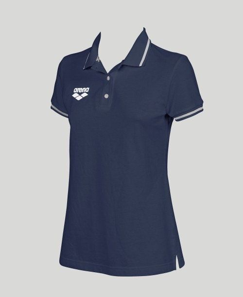 Arena Team Line Short Sleeve Polo Navy | QNBMXOA-34