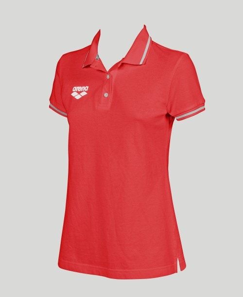 Arena Team Line Short Sleeve Polo Red | YOKUHST-15