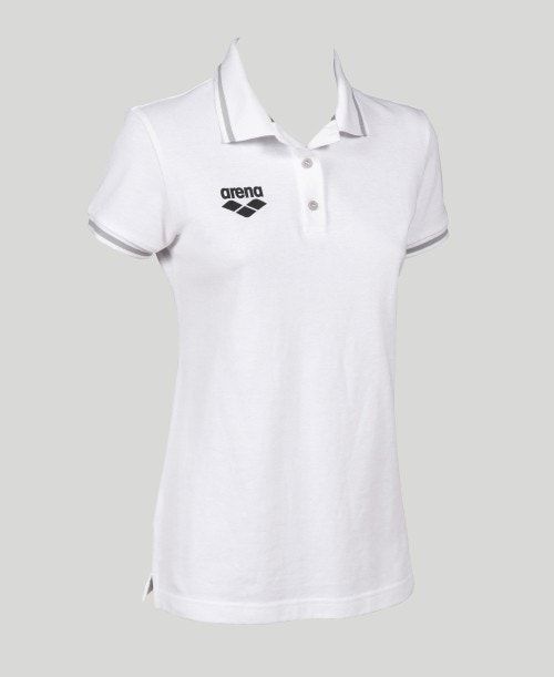 Arena Team Line Short Sleeve Polo White | YCIXODN-45