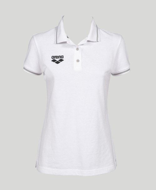 Arena Team Line Short Sleeve Polo White | YCIXODN-45