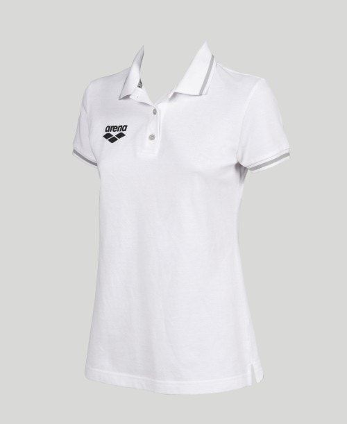 Arena Team Line Short Sleeve Polo White | YCIXODN-45