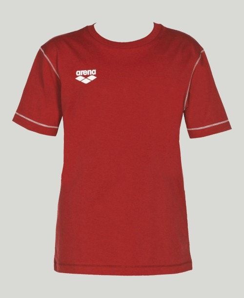 Arena Team Line Short Sleeve Tee Red | QMHIVAY-29