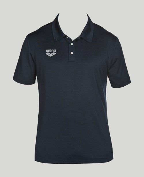 Arena Team Line Tech Short Sleeve Polo Navy | HLKQXBT-70