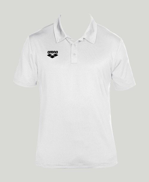 Arena Team Line Tech Short Sleeve Polo White | GCNOEZS-40