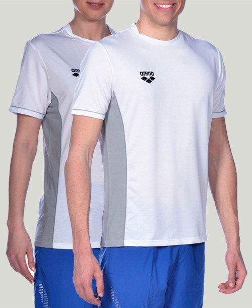 Arena Team Line Tech Short Sleeve Tee White | IBUVHAT-43