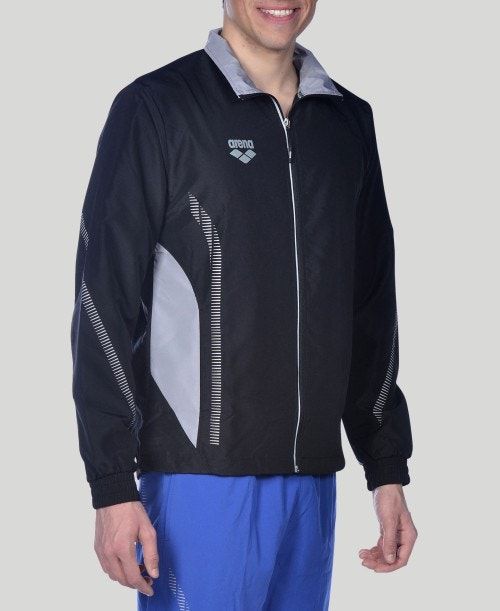 Arena Team Line Warm-up Jacket Black / Grey | LWFXKRJ-82