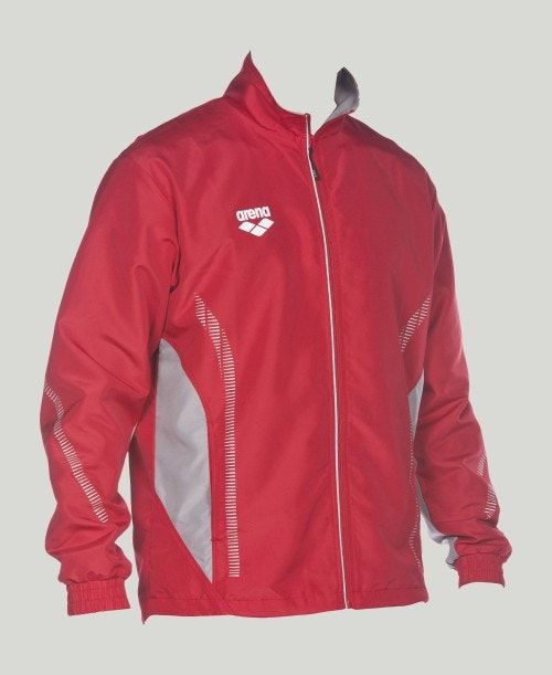 Arena Team Line Warm-up Jacket Red / Grey | JZCMKBX-91