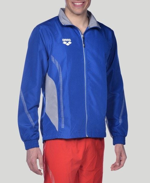 Arena Team Line Warm-up Jacket Royal / Grey | VGTDPCJ-16