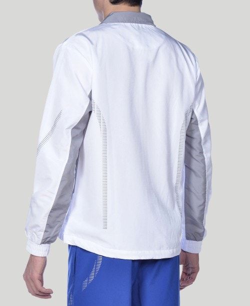 Arena Team Line Warm-up Jacket White / Grey | CLGYOPT-52