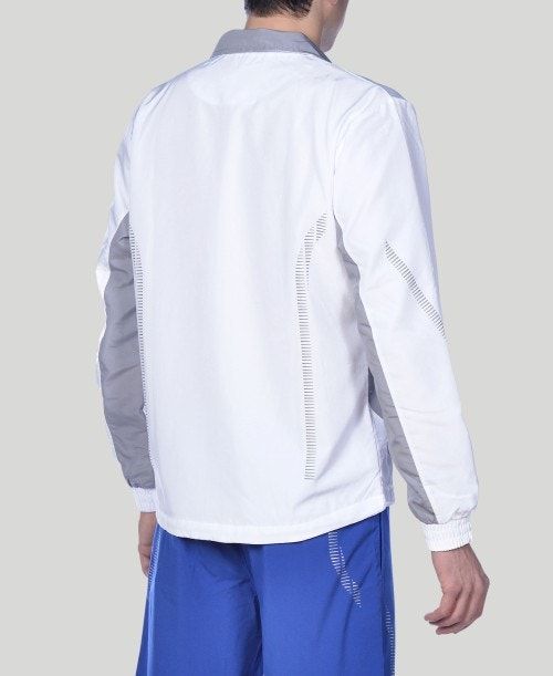 Arena Team Line Warm-up Jacket White / Grey | CLGYOPT-52