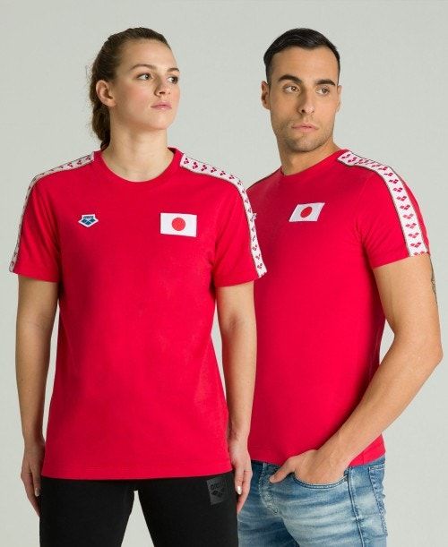 Arena Team Nations T-shirt Red | IVYQKUJ-85