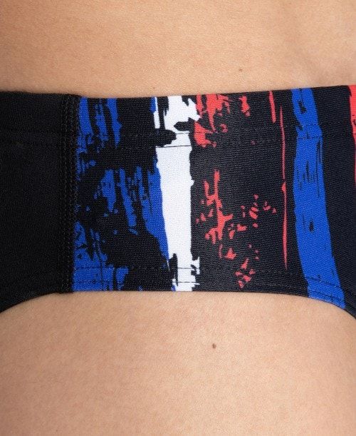 Arena Team Painted Stripes Brief Black / Multicolor White | AQYKTOG-27