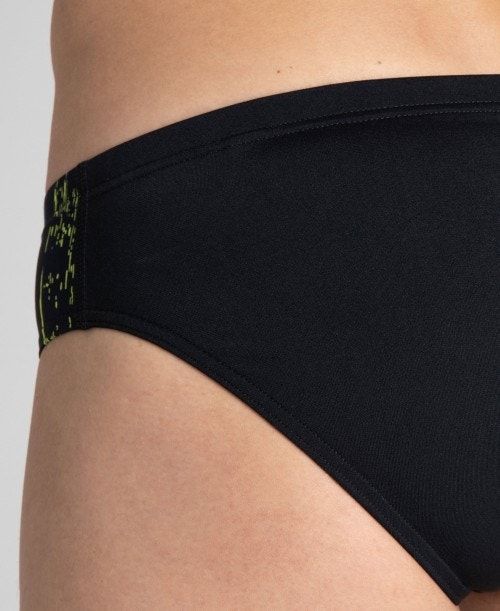 Arena Team Painted Stripes Brief Black / Multicolor Yellow | VIWBOHC-50