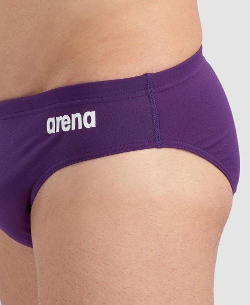 Arena Team Solid Brief Purple / White | XCGLYUJ-81