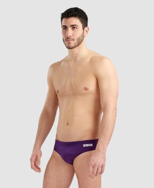 Arena Team Solid Brief Purple / White | XCGLYUJ-81