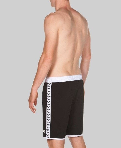 Arena Team Stripe Bermuda Black / White / Black | VITMXGQ-70