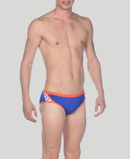 Arena Team Stripe Brief Blue / Pink | HUKDPFL-01