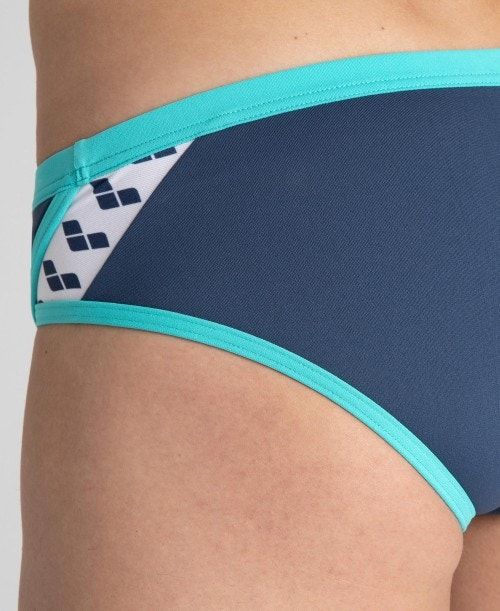 Arena Team Stripe Brief Dark Grey / Mint | EDPQJGW-65