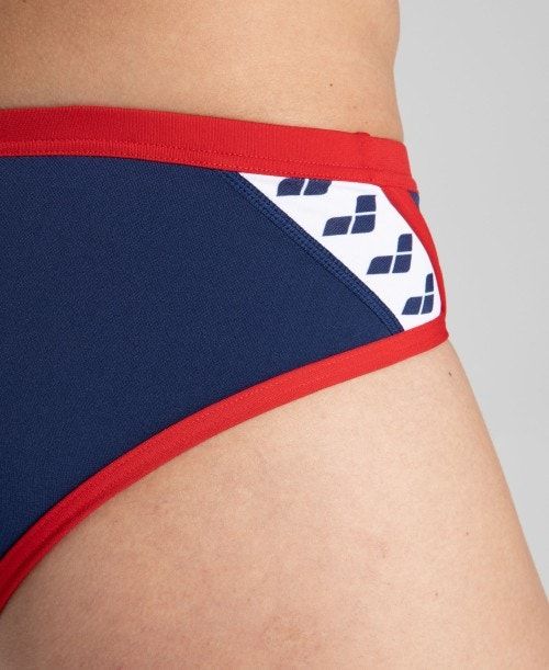 Arena Team Stripe Brief Navy / Red | VQZEWAO-97