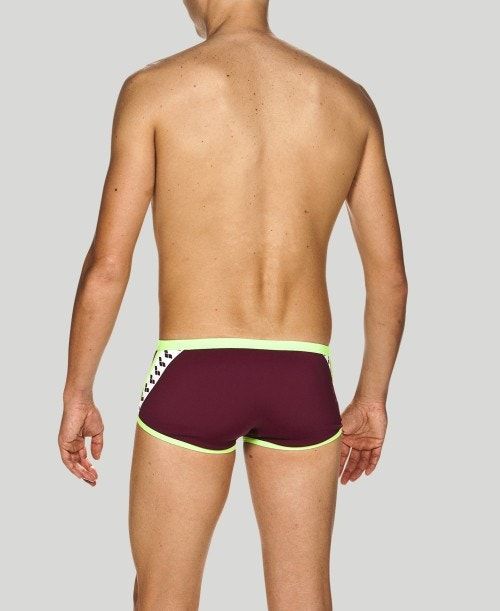 Arena Team Stripe Square Short - Maxlife Red Burgundy / Green | VOPWTCL-35