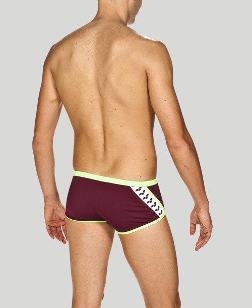 Arena Team Stripe Square Short - Maxlife Red Burgundy / Green | VOPWTCL-35