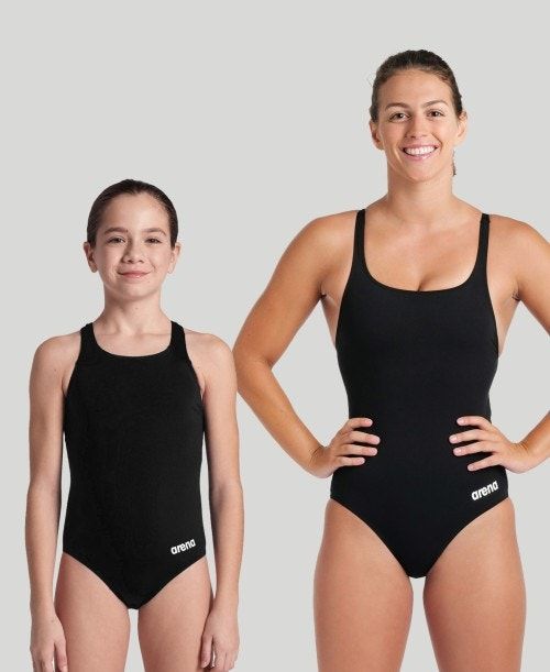 Arena Team Swim Pro Solid One Piece Black / White | FMZDOGW-42