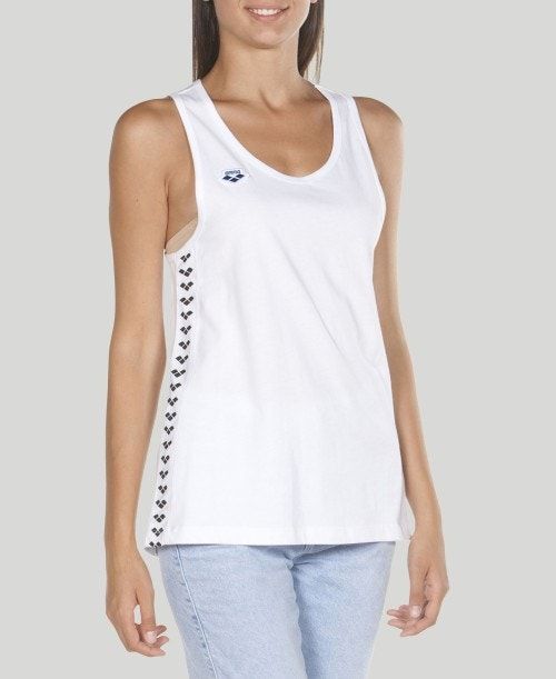 Arena Team Tank Top White / White / Black | HUBDRGA-42