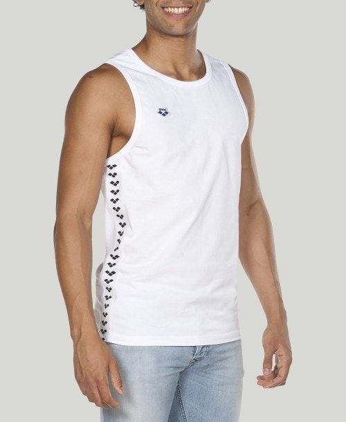 Arena Team Tank Top White / White / Black | HCKXVUG-04