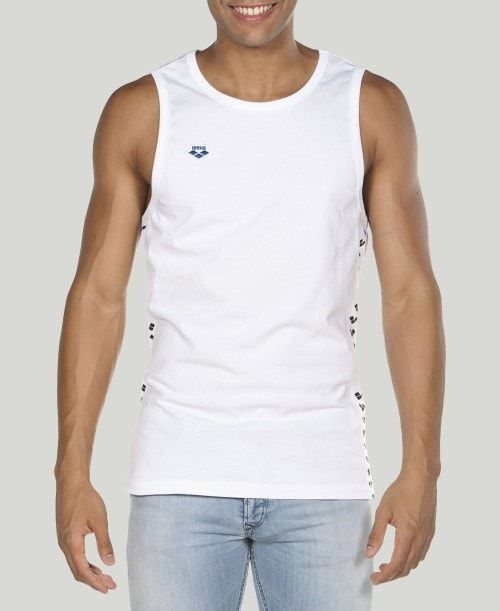 Arena Team Tank Top White / White / Black | HCKXVUG-04