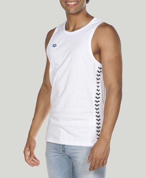 Arena Team Tank Top White / White / Black | HCKXVUG-04