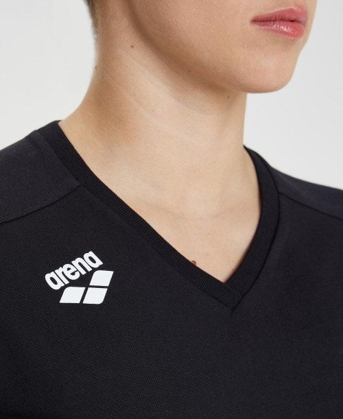 Arena Team T-shirt Panel Black | ALMEVOP-46