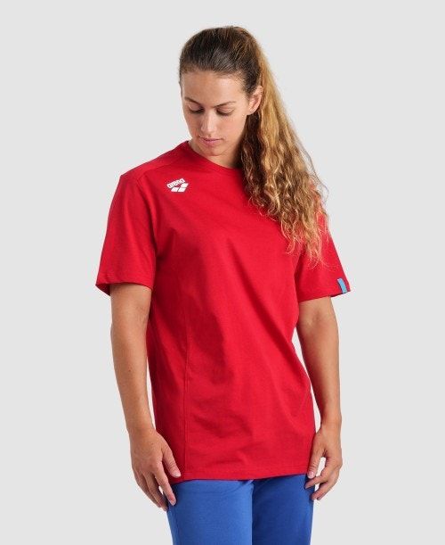 Arena Team T-shirt Panel Red | ALYIGPD-63